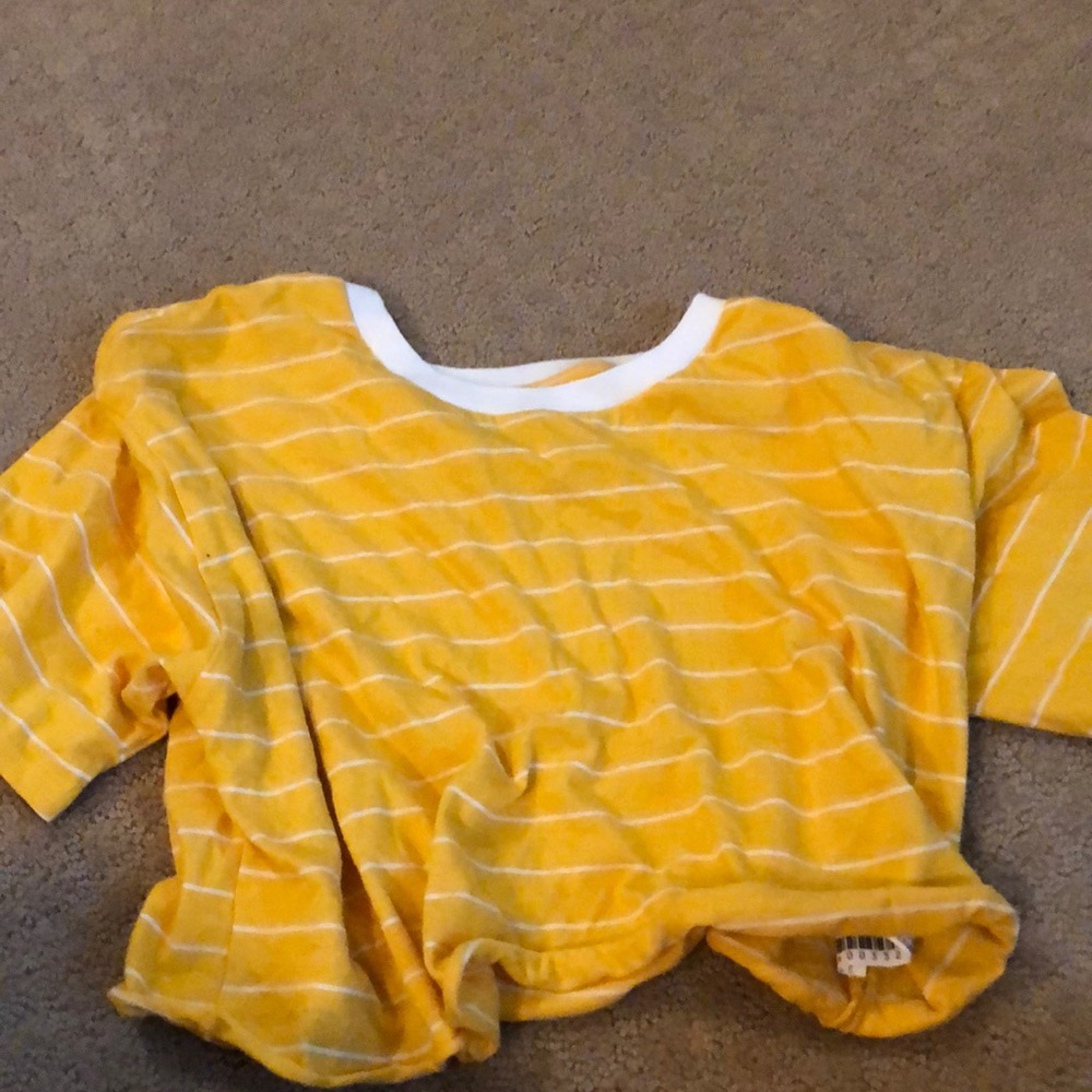 Mustard yellow crop top